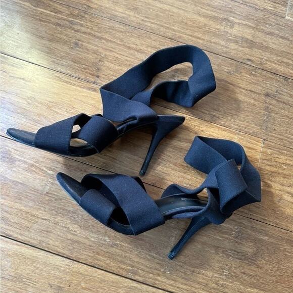 Alexander Wang Black Canvas Wrap‑Around Heels – Size 8.5 (EU 39) - Picture 6 of 6